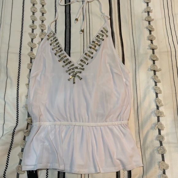 Bebe white top with crystals - Picture 6 of 6